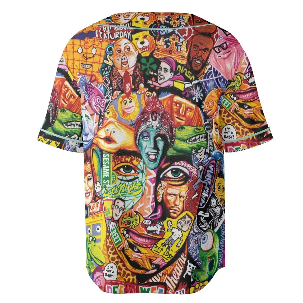 Scavenger Hunt Pee Wee Herman Unisex Baseball Jersey - 4