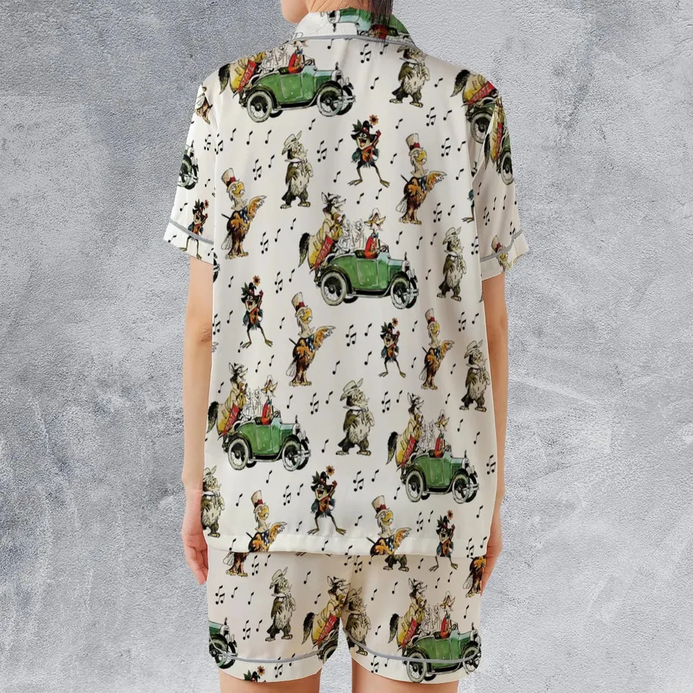 America Sings Characters Satin Short-Sleeve Pajamas Set - 2