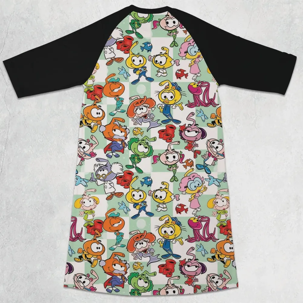 Snork Seamless 3/4 Sleeve Raglan Dress - 2