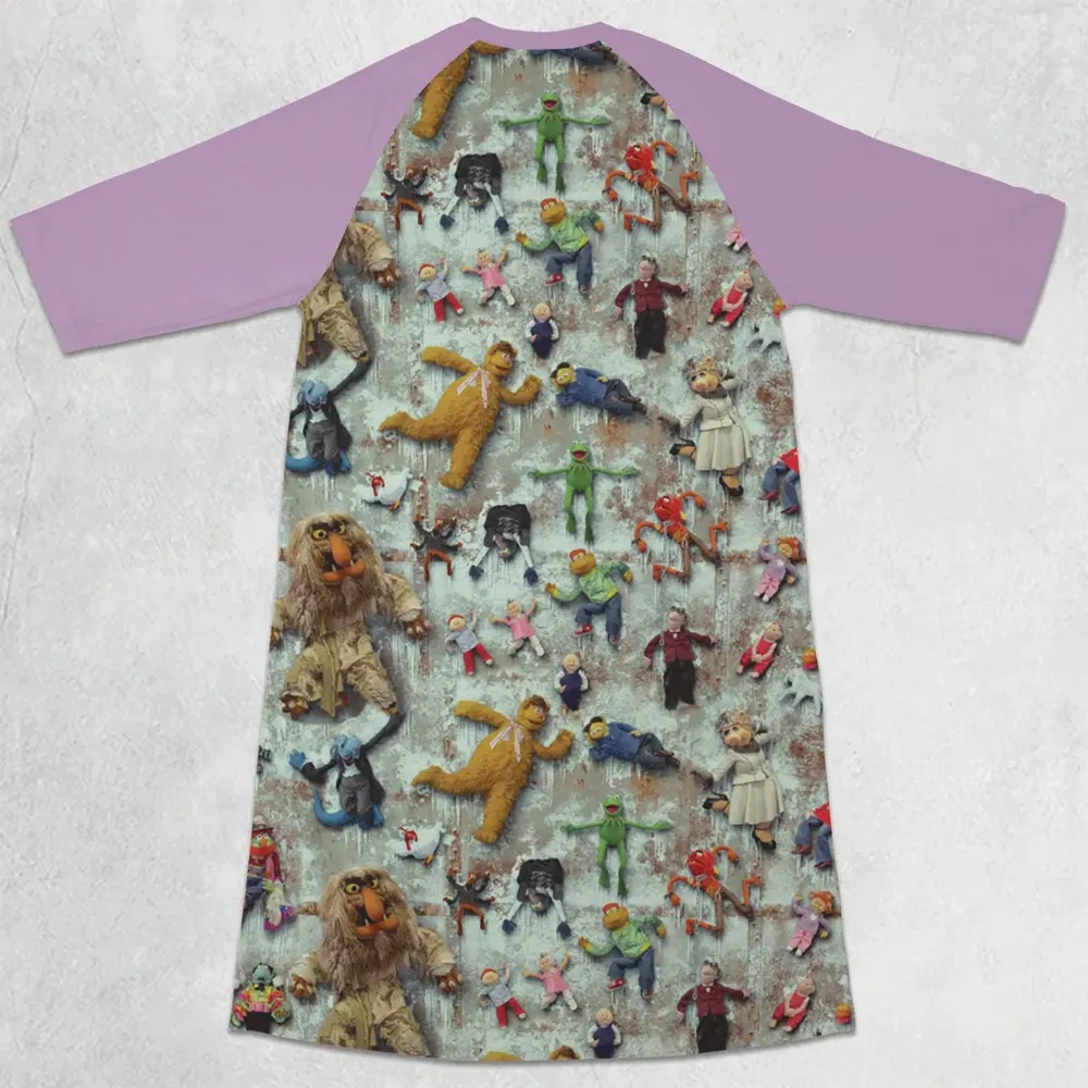 Together Again The Muppet Show 3/4 Sleeve Raglan Dress - 2