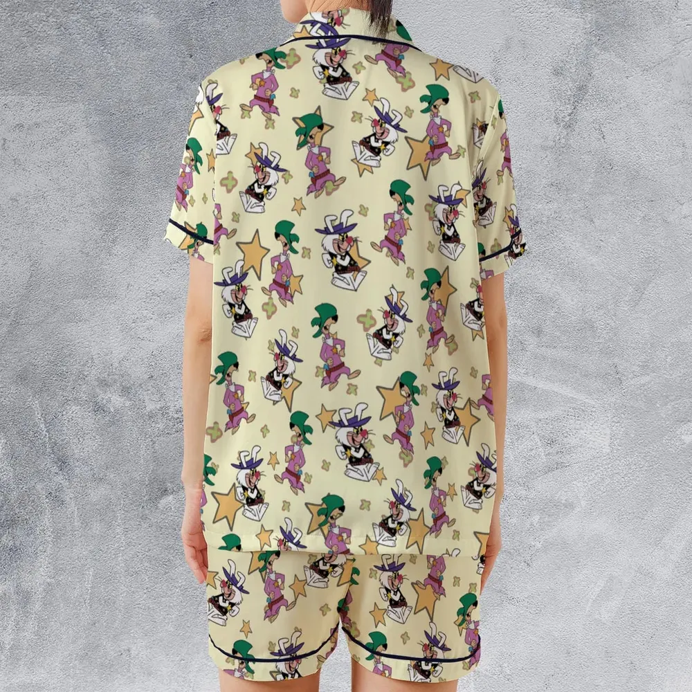 Ricochet Rabbit And Droop-A-Long Satin Short-Sleeve Pajamas Set - 2
