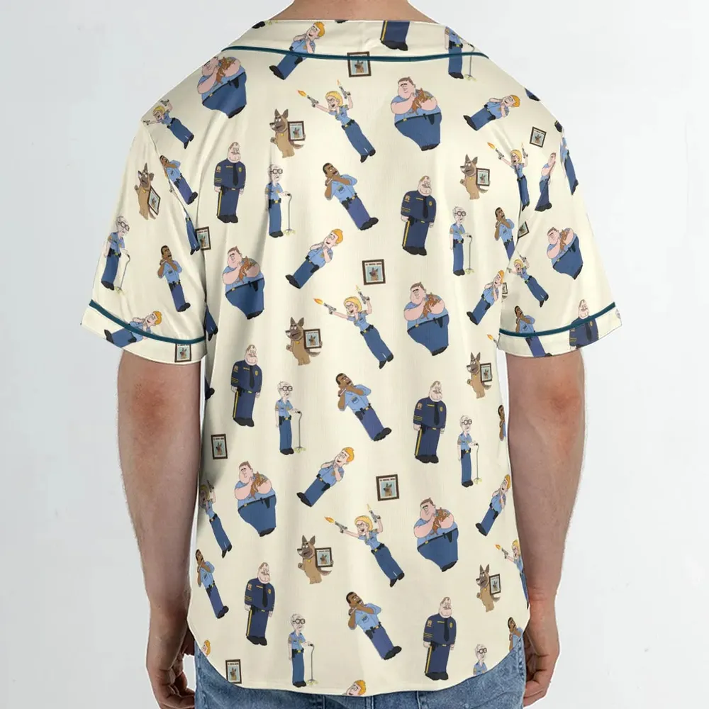 Cop Comedy Paradise Pd Unisex Baseball Jersey - 2