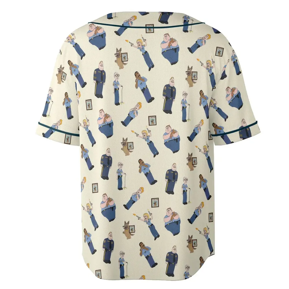 Cop Comedy Paradise Pd Unisex Baseball Jersey - 4