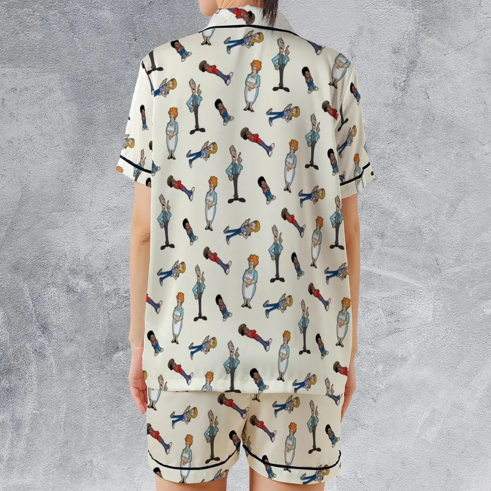 Different Strokes Drip Satin Short-Sleeve Pajamas Set - 2