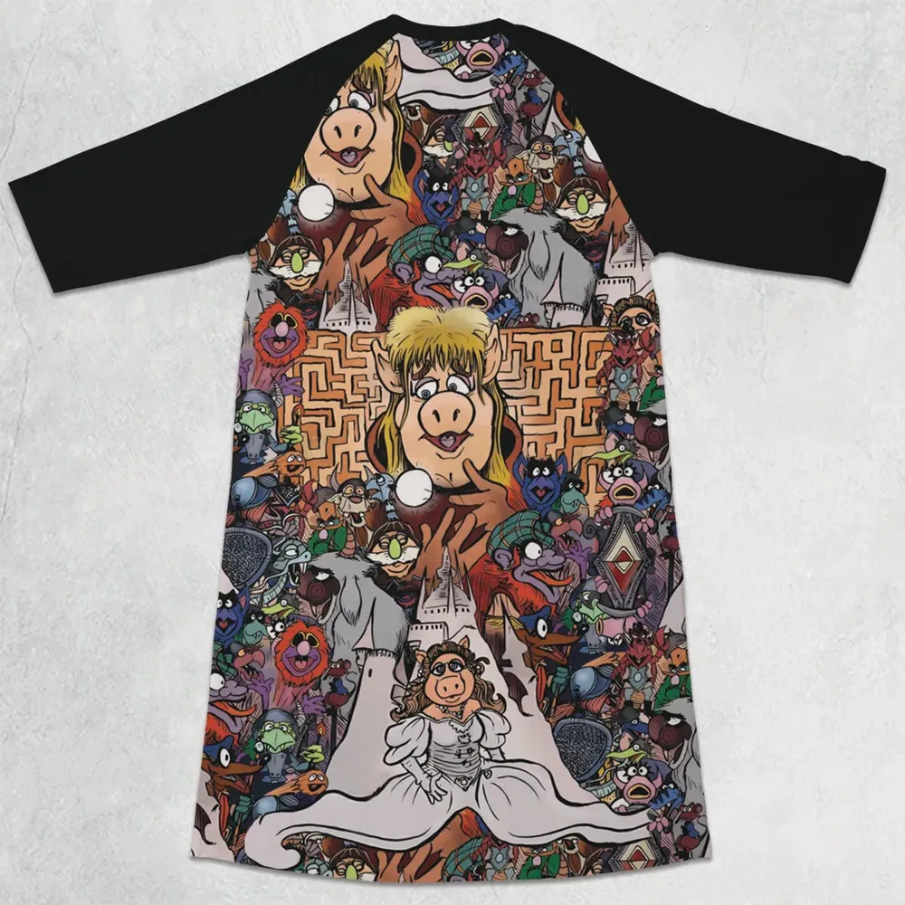 The Gob-Link King 3/4 Sleeve Raglan Dress - 2