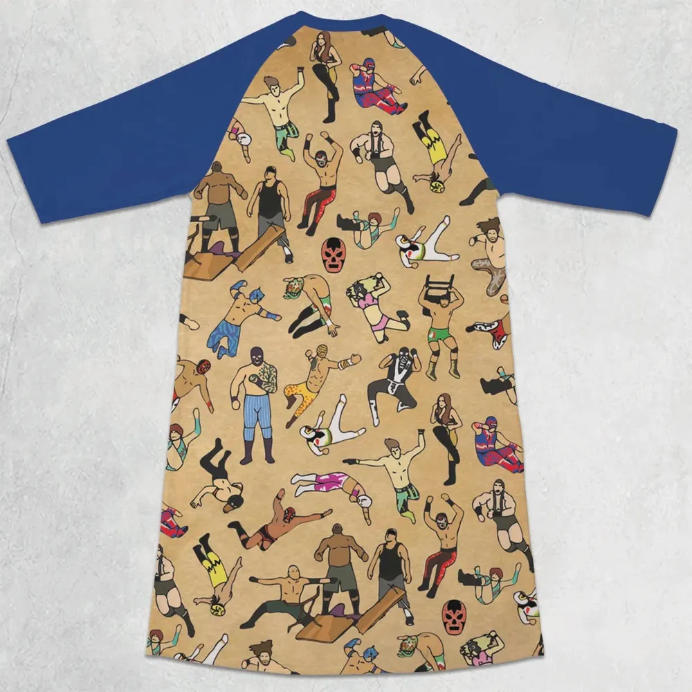 Lucha Undergound 3/4 Sleeve Raglan Dress - 2