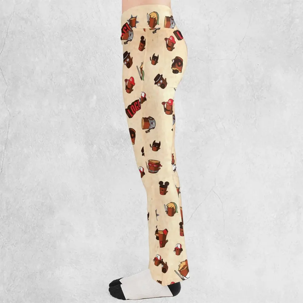 Pop Culture Characters Logs  Ren & Stimpy Flare Leggings - 3