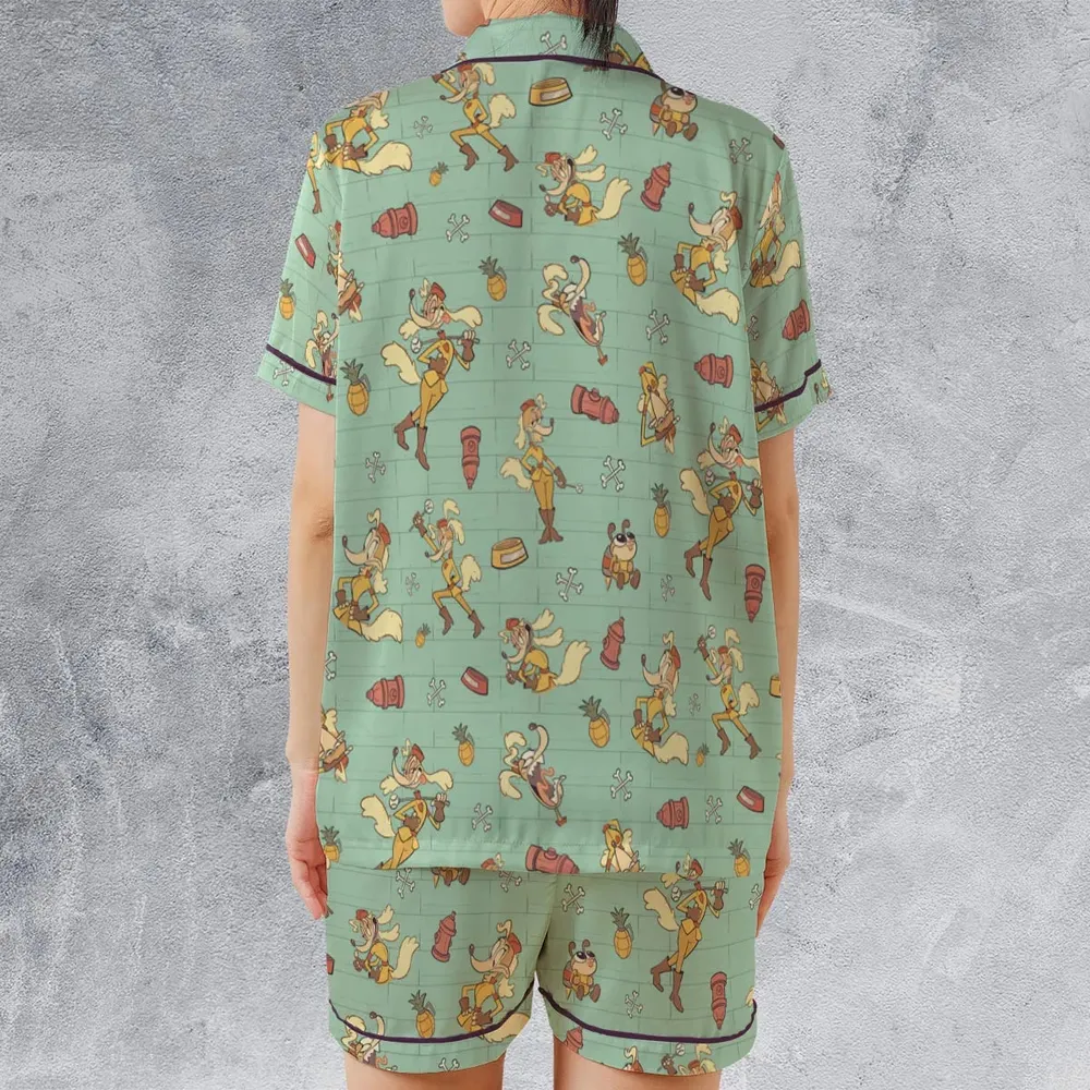 Sergeant O'Fera Cuphead Satin Short-Sleeve Pajamas Set - 2