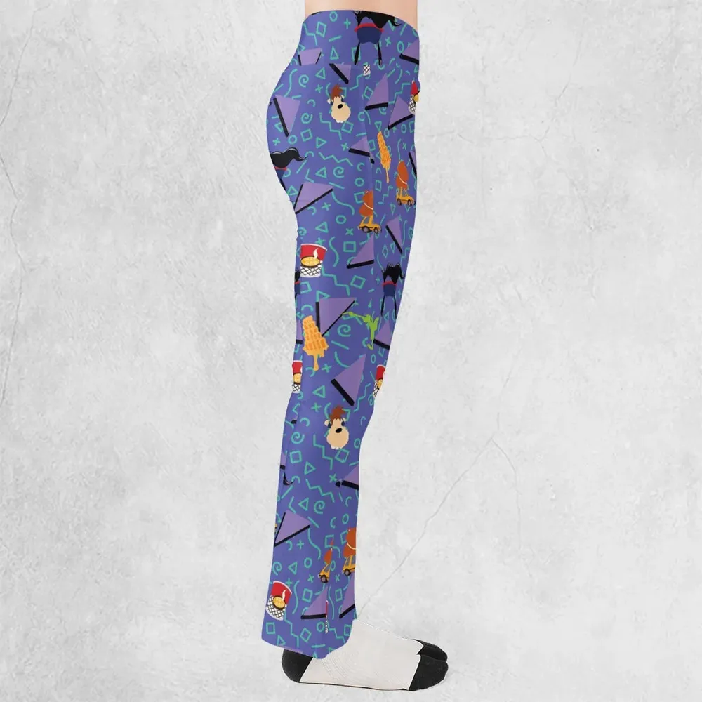 90's Styled Goofy Movie Flare Leggings - 2