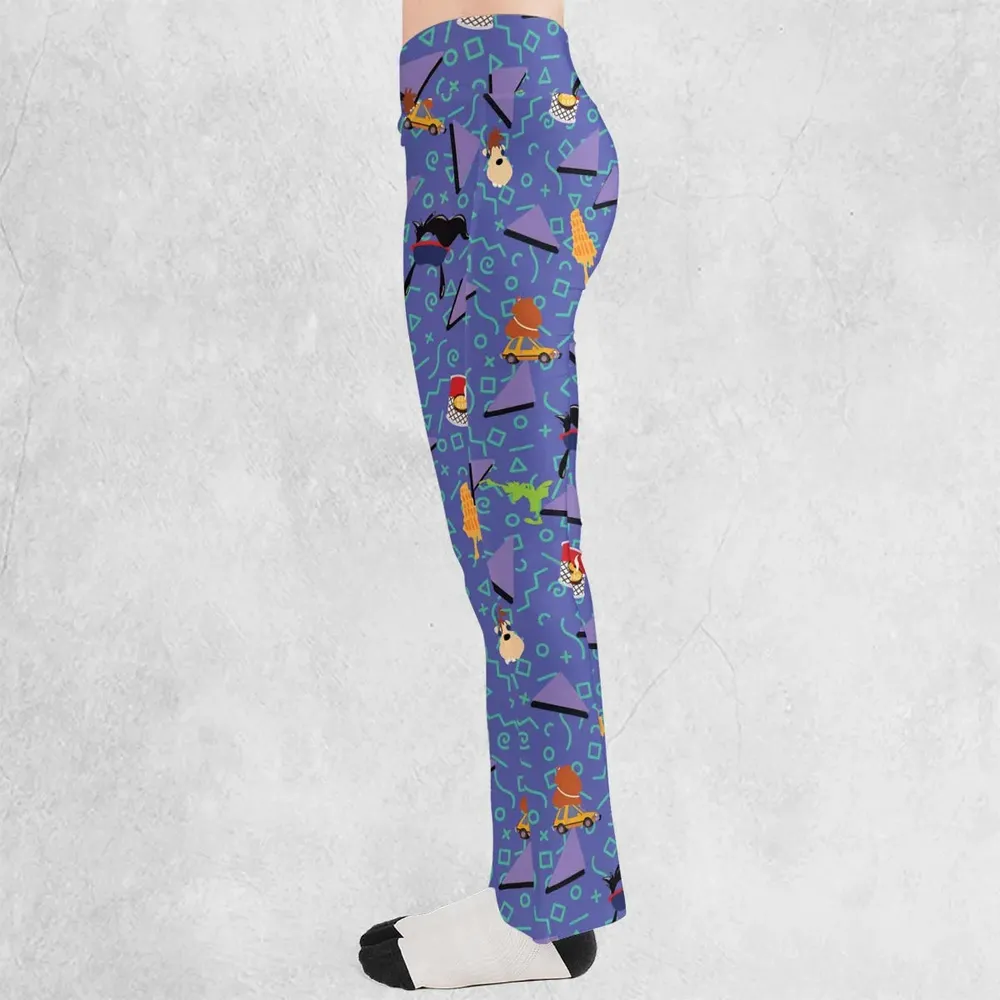 90's Styled Goofy Movie Flare Leggings - 3