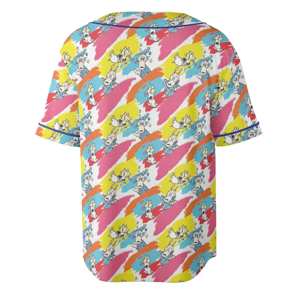 Rocko's Paint Brush Unisex Baseball Jersey - 4