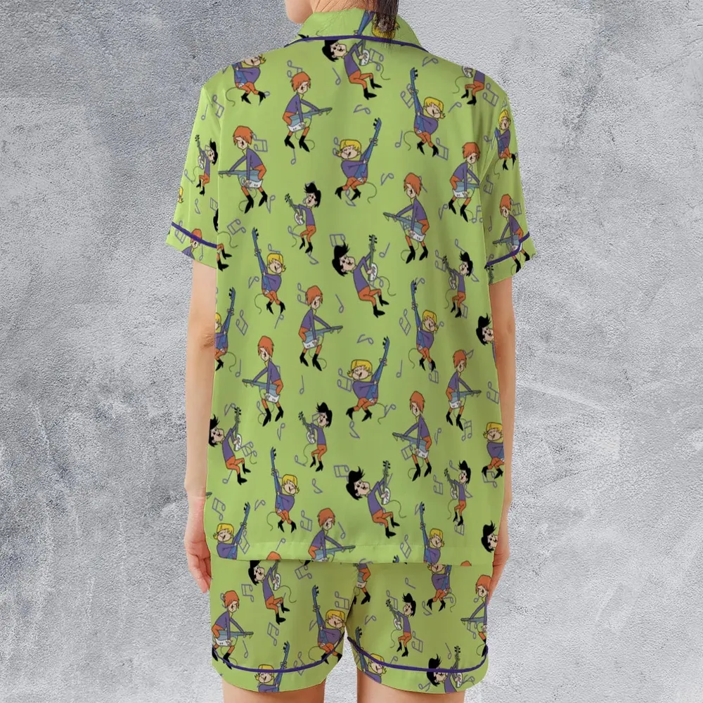 Retro Drip The Impossibles Satin Short-Sleeve Pajamas Set - 2