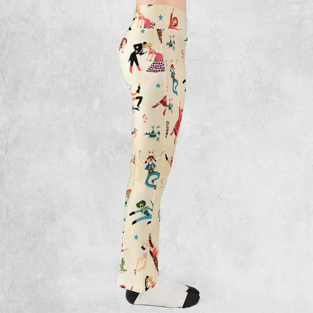 Annie Get Your Gun Characters Flare Leggings - 2