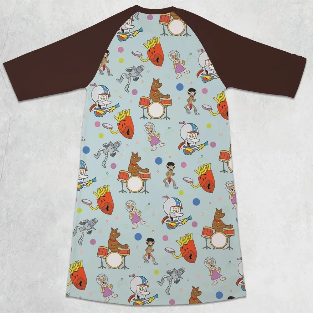 Aqua Unit Patrol Squad Team 3/4 Sleeve Raglan Dress - 2
