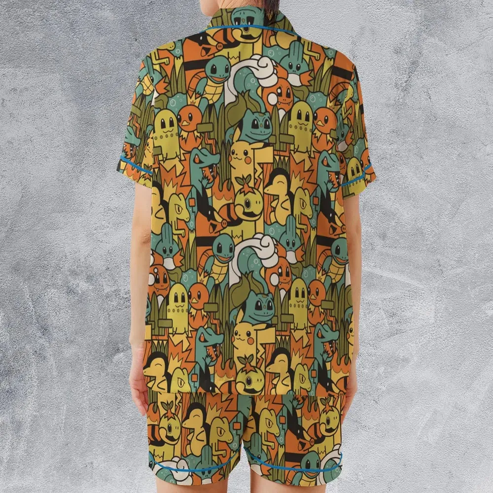 Power Starter Colors Pokemon Satin Short-Sleeve Pajamas Set - 2