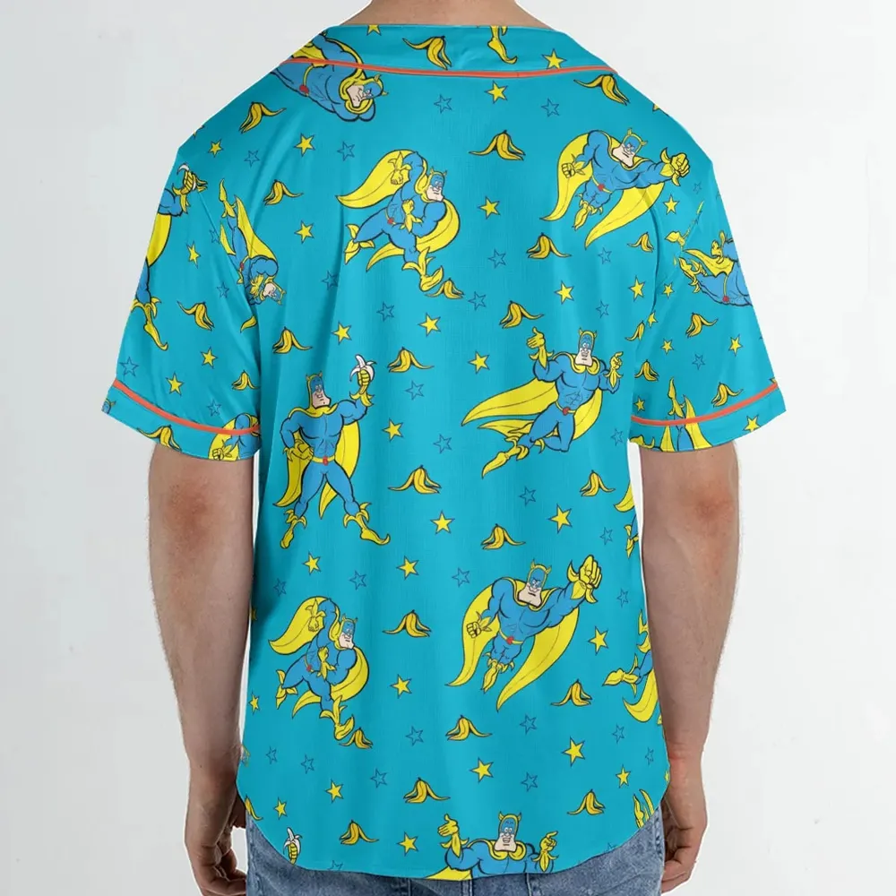 Banana and Bananaman Unisex Baseball Jersey - 2