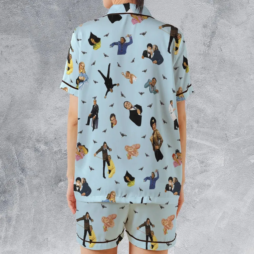 High Anxiety Characters Satin Short-Sleeve Pajamas Set - 2
