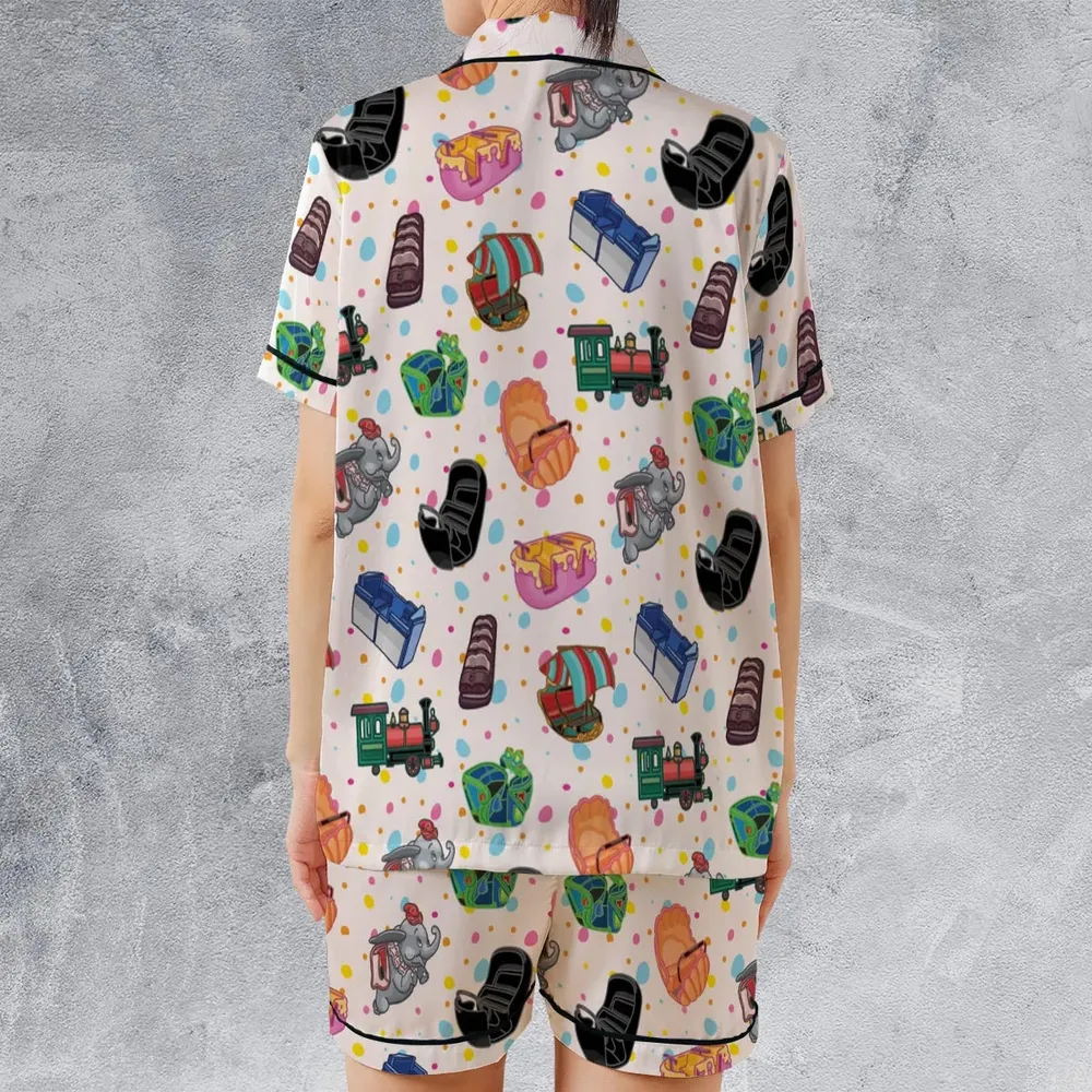 Sit In These Satin Short-Sleeve Pajamas Set - 2