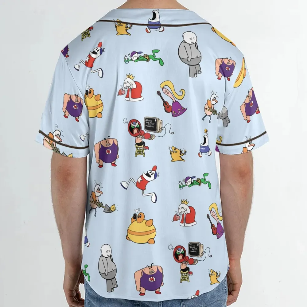 Retro Webtoon Homestar Unisex Baseball Jersey - 2