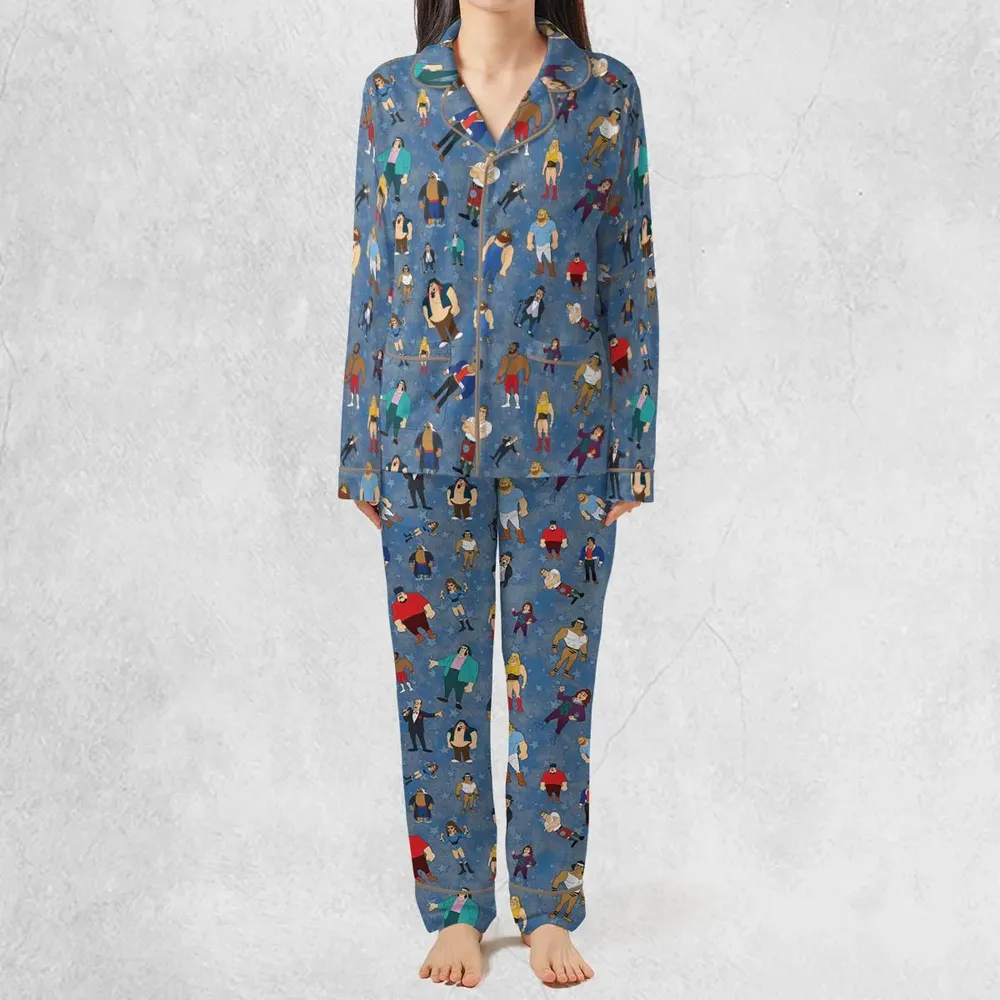 80s Hulk Rock 'n' Wrestling Characters Pajamas Set - 2