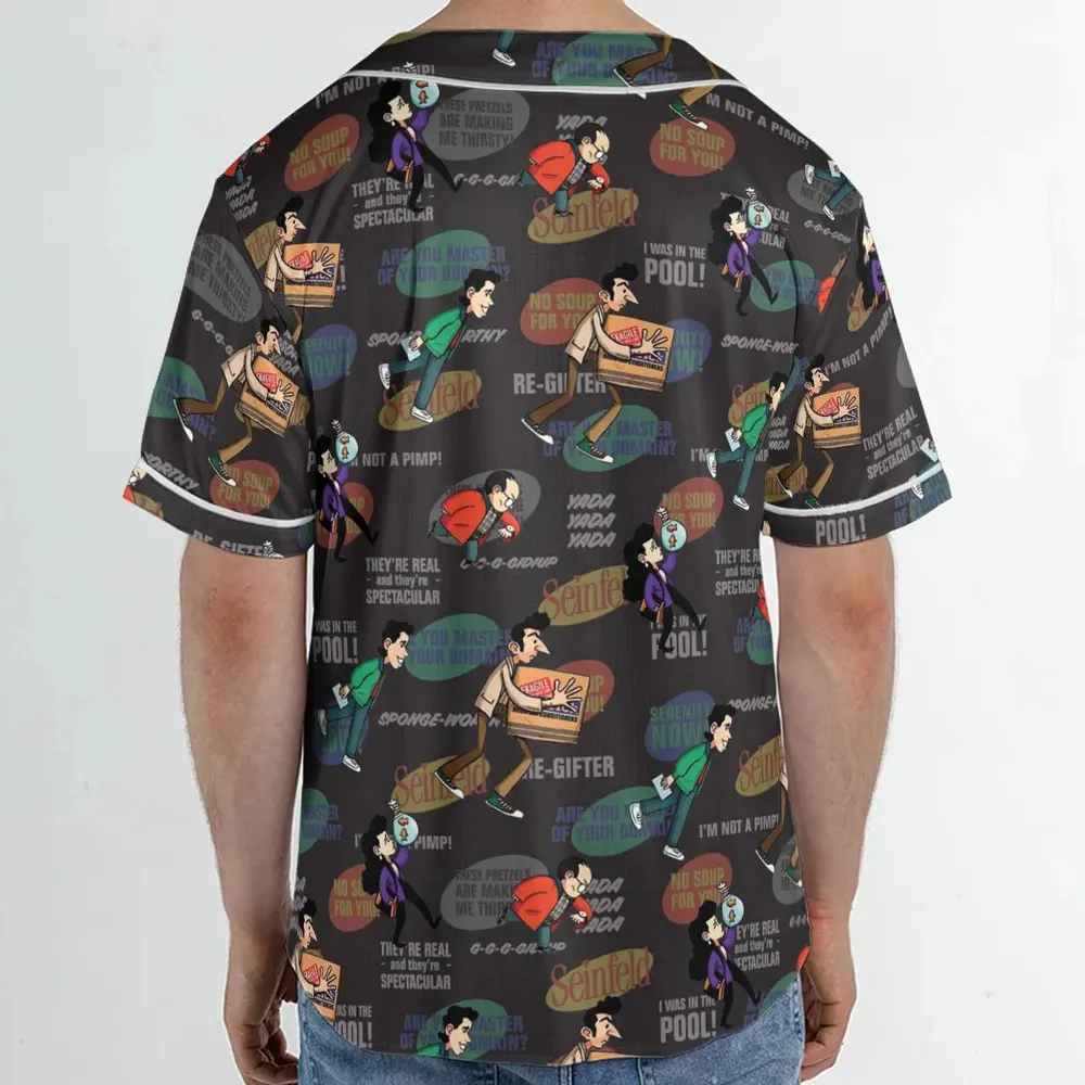 Retro Laughs Seinfeld Unisex Baseball Jersey - 2