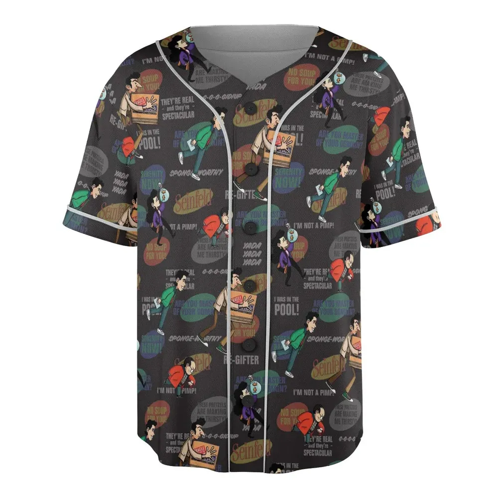 Retro Laughs Seinfeld Unisex Baseball Jersey - 3
