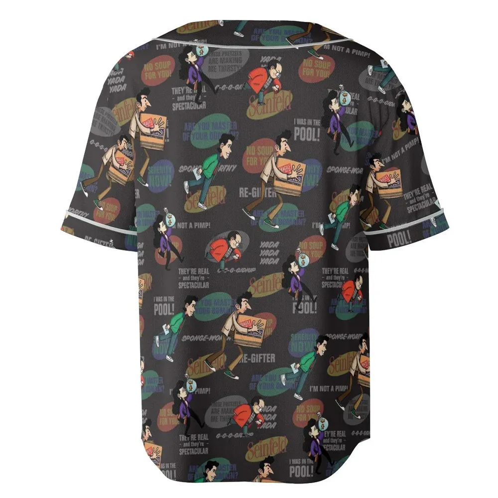 Retro Laughs Seinfeld Unisex Baseball Jersey - 4