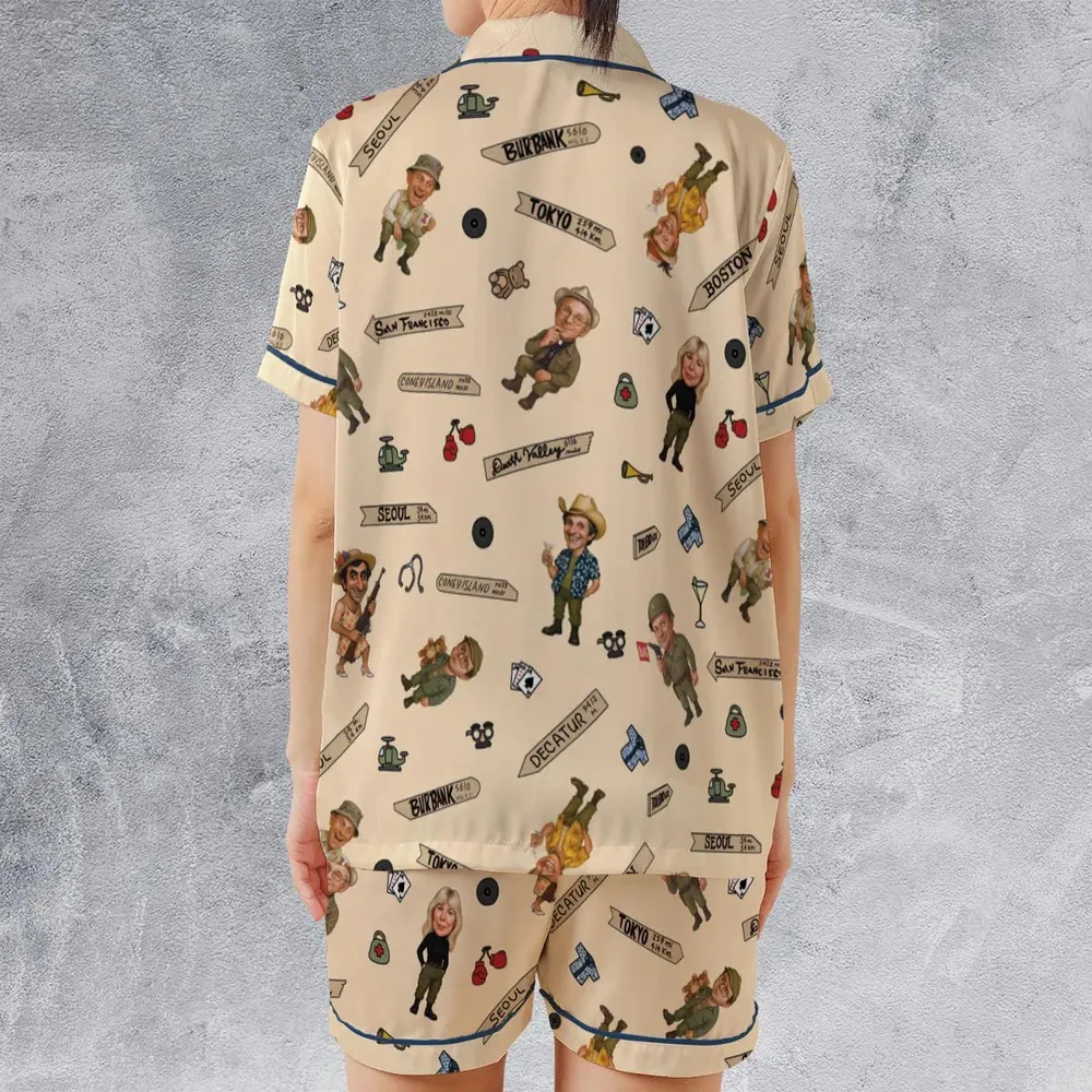 Best Care Anywhere in Korea M*A*S*H Satin Short-Sleeve Pajamas Set - 2