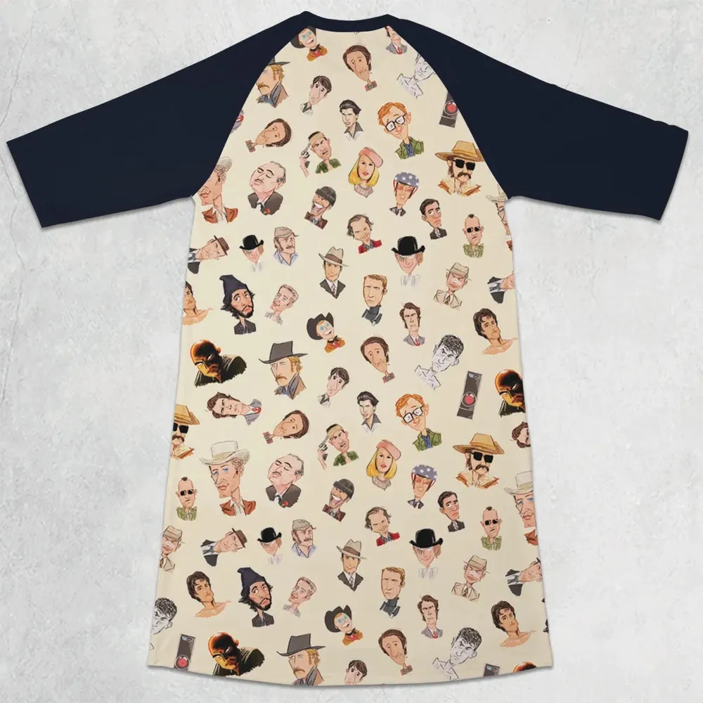Easy Riders And Raging Bulls Characters 3/4 Sleeve Raglan Dress - 2