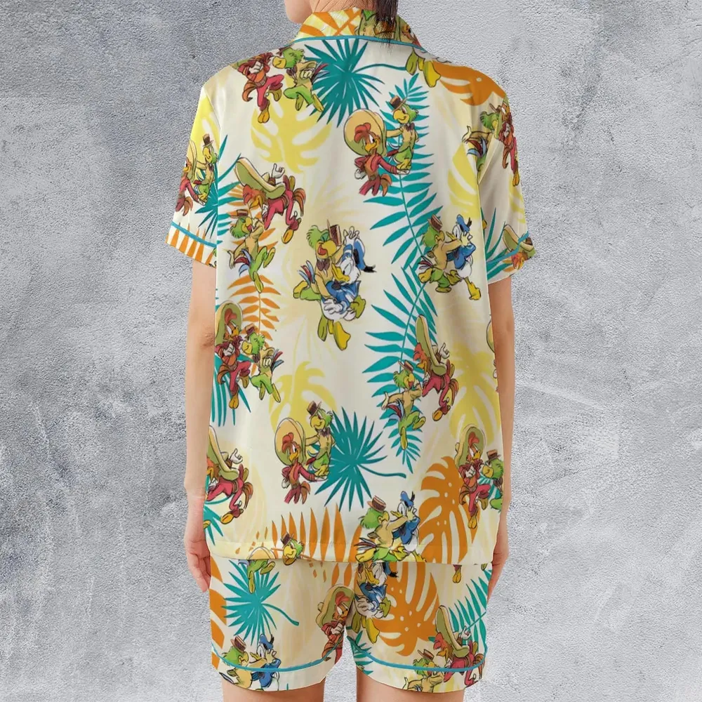 Tropical The Three Caballeros Satin Short-Sleeve Pajamas Set - 2