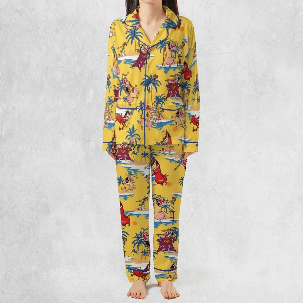 Cow Chicken Red Guy Pajamas Set - 2
