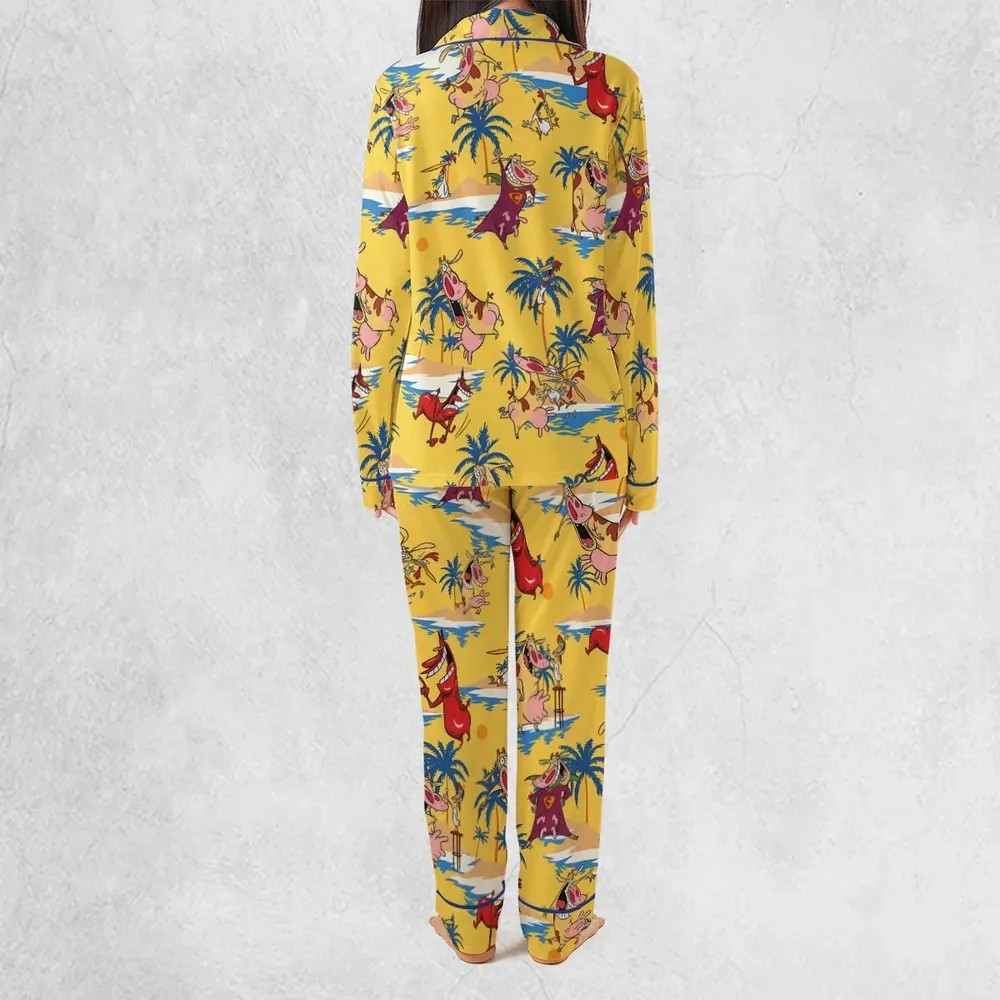 Cow Chicken Red Guy Pajamas Set - 3