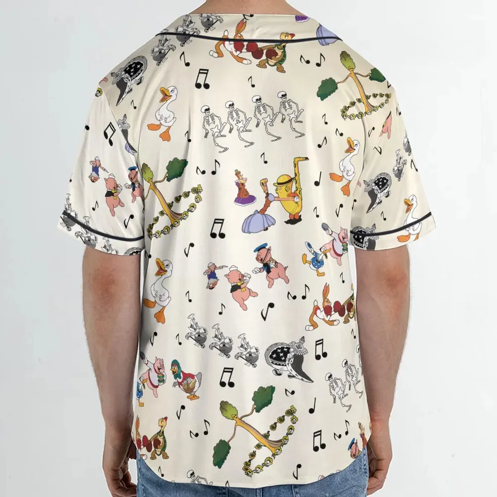 The Silly Symphony Characters Unisex Baseball Jersey - 2