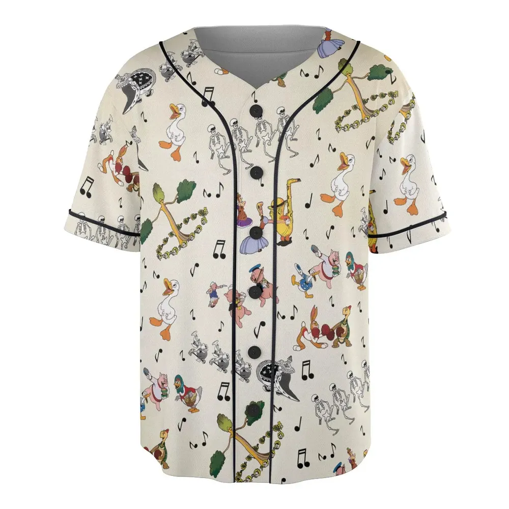 The Silly Symphony Characters Unisex Baseball Jersey - 3