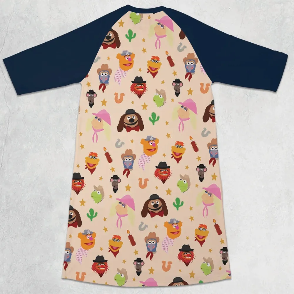 Western Life The Muppet Show 3/4 Sleeve Raglan Dress - 2