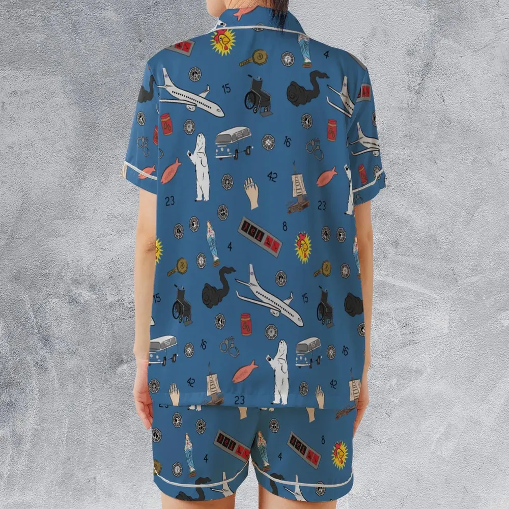 Get Lost Again Lost TV Show Satin Short-Sleeve Pajamas Set - 2