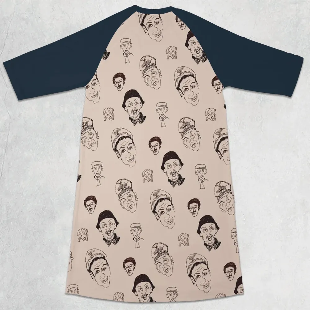 Retro Laughs Hogan's Heroes 3/4 Sleeve Raglan Dress - 2
