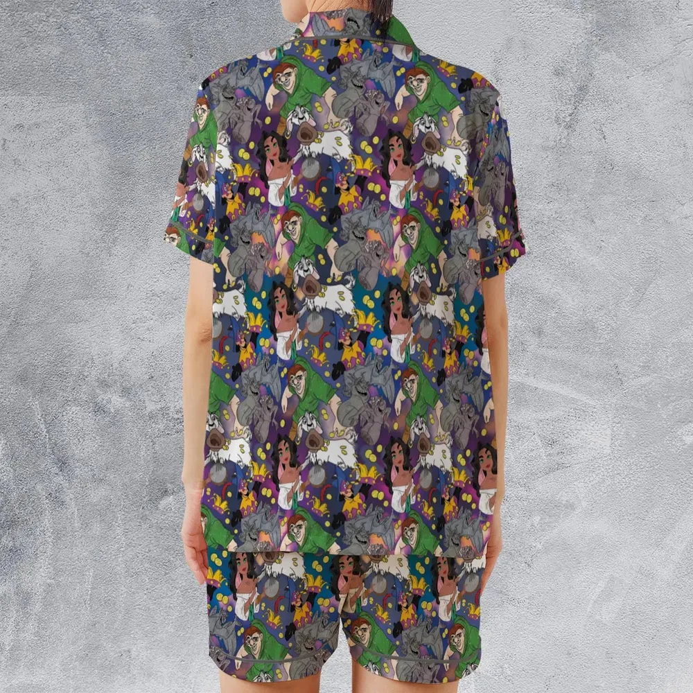 The Hunchback of Notre-Dame Satin Short-Sleeve Pajamas Set - 2