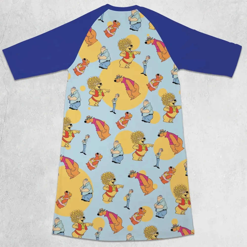 Help!... It's the Hair Bear Bunch! 3/4 Sleeve Raglan Dress - 2