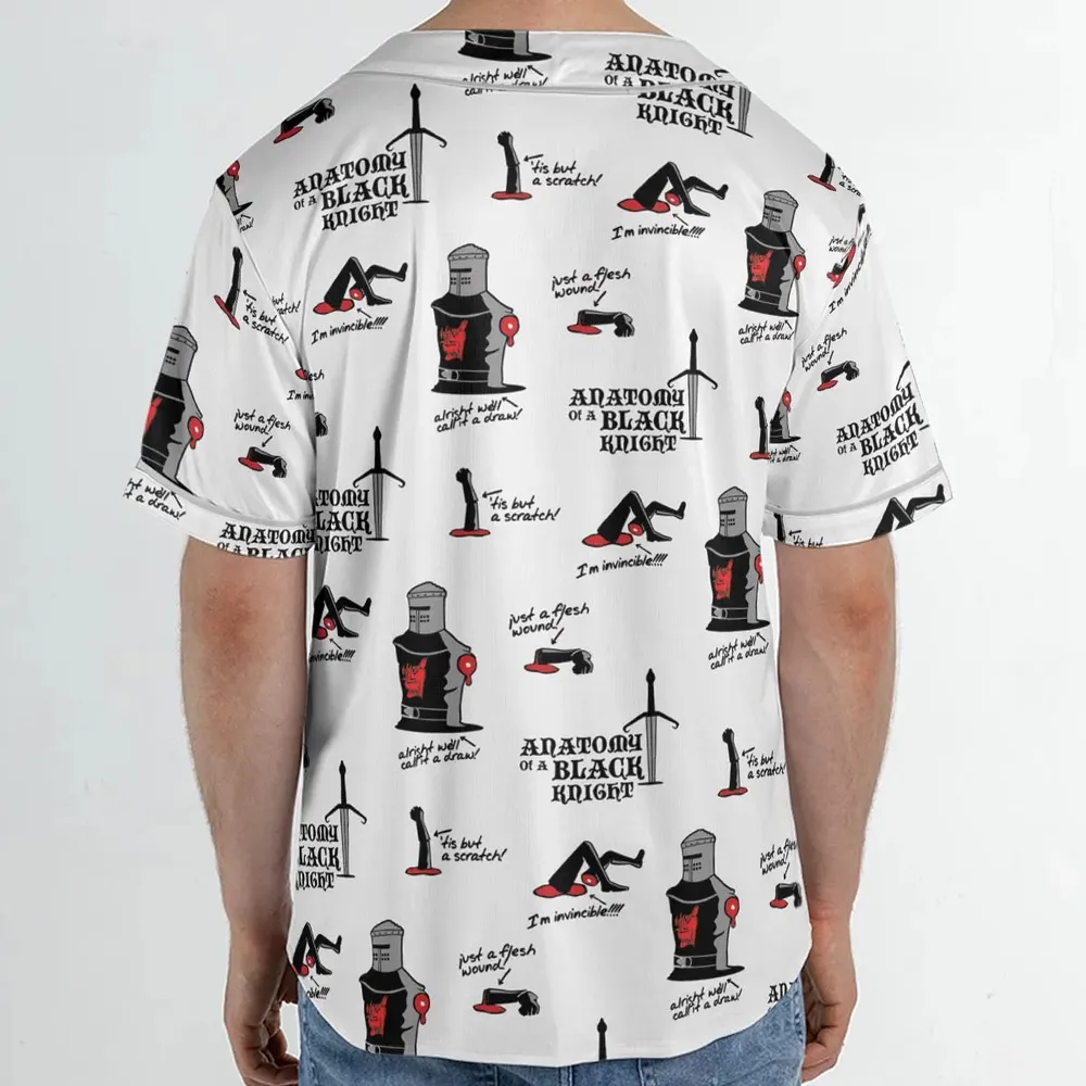 Tis but a scratch Black Knight Monty Python And The Holy Grail Unisex Baseball Jersey - 2