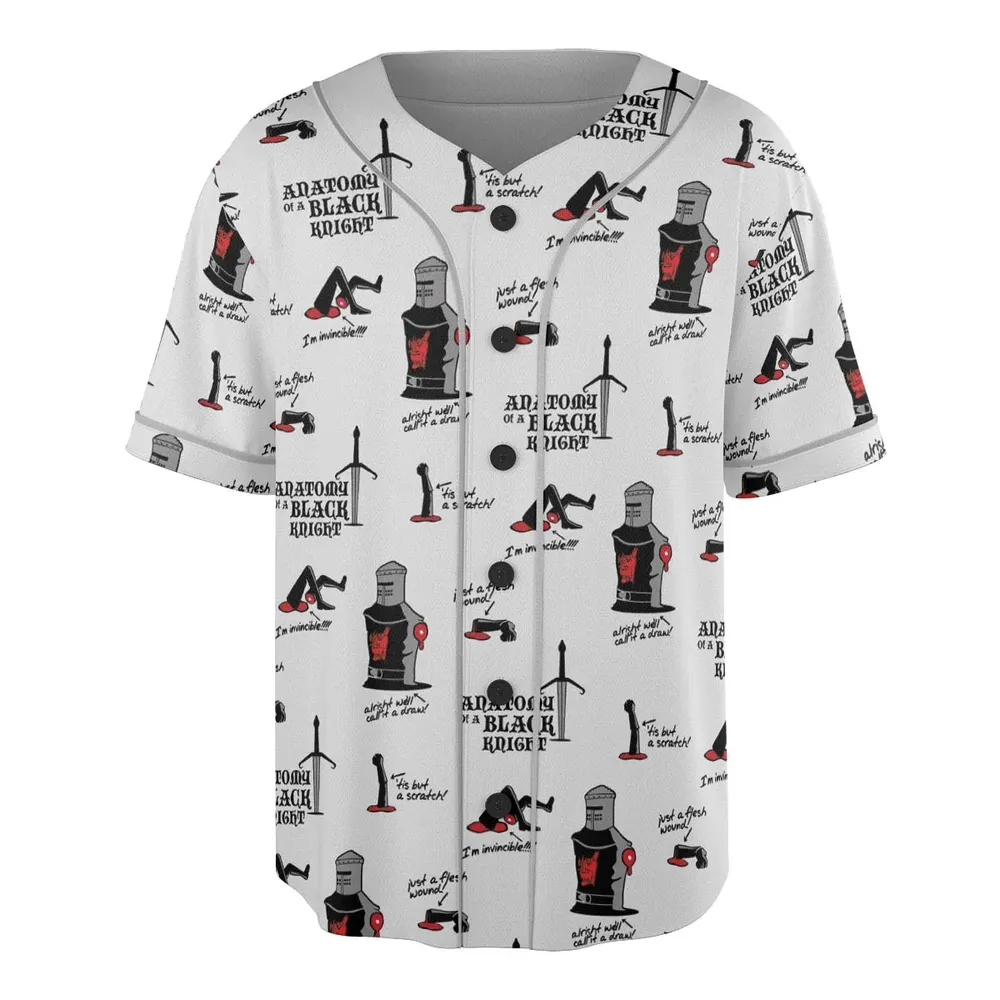 Tis but a scratch Black Knight Monty Python And The Holy Grail Unisex Baseball Jersey - 3