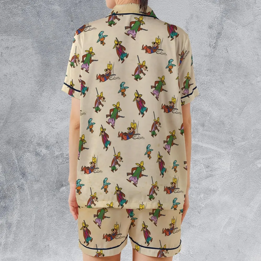 Hillbilly Cool Paw Rugg Satin Short-Sleeve Pajamas Set - 2