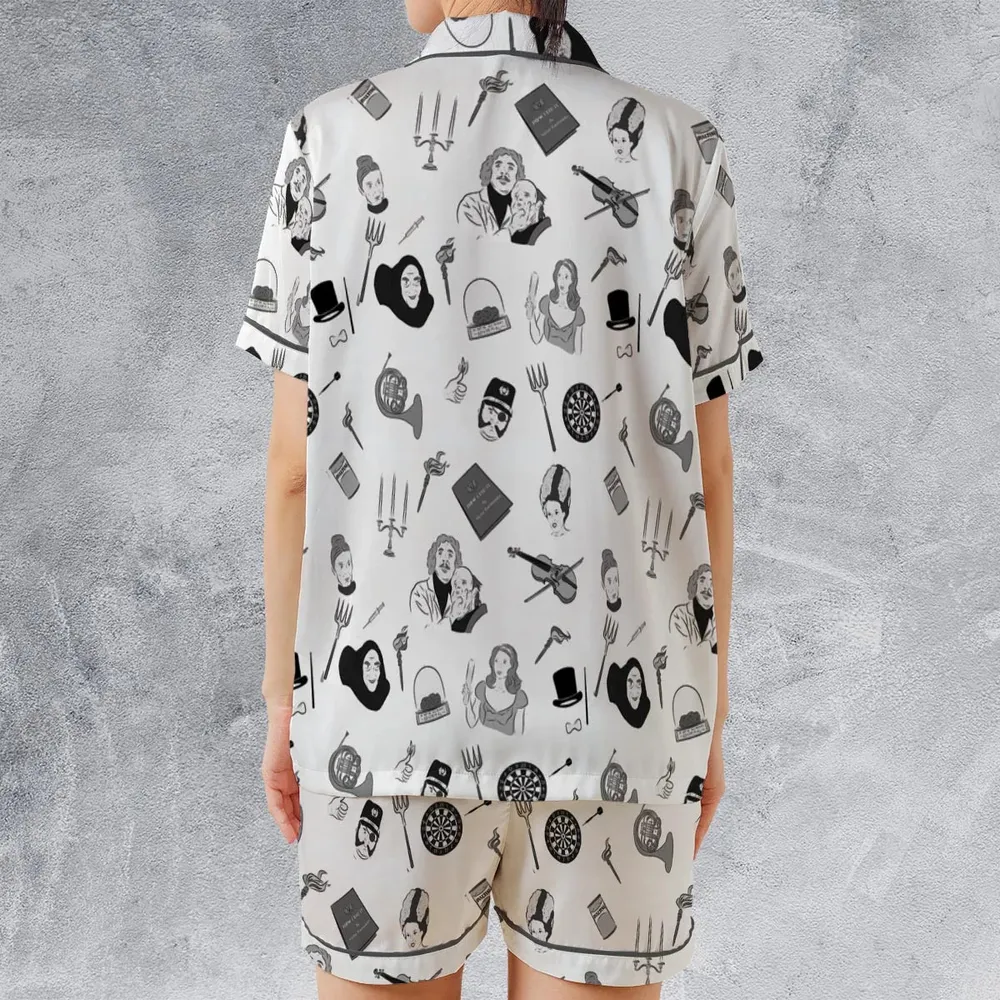 Pronounce Fronkenstein Young Frankenstein Satin Short-Sleeve Pajamas Set - 2