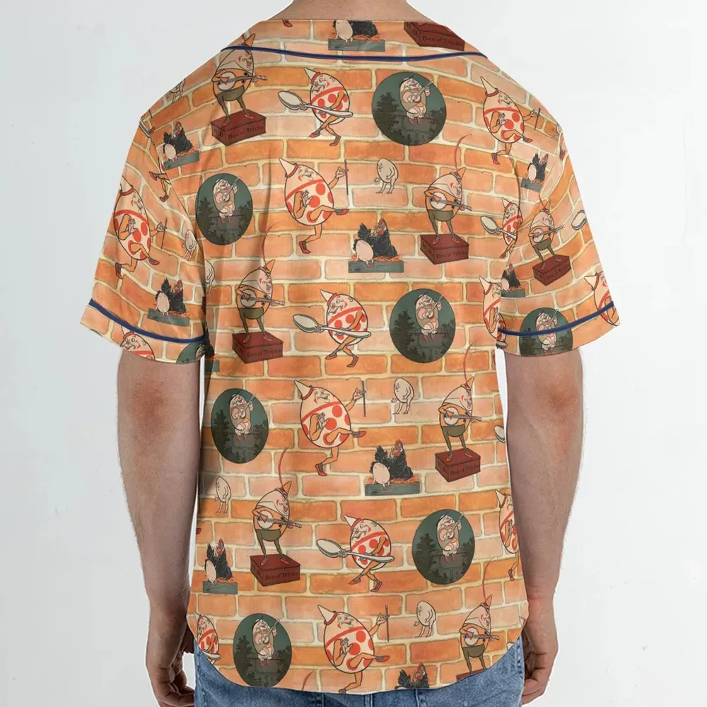 Retro Humpty Dumpty Unisex Baseball Jersey - 2