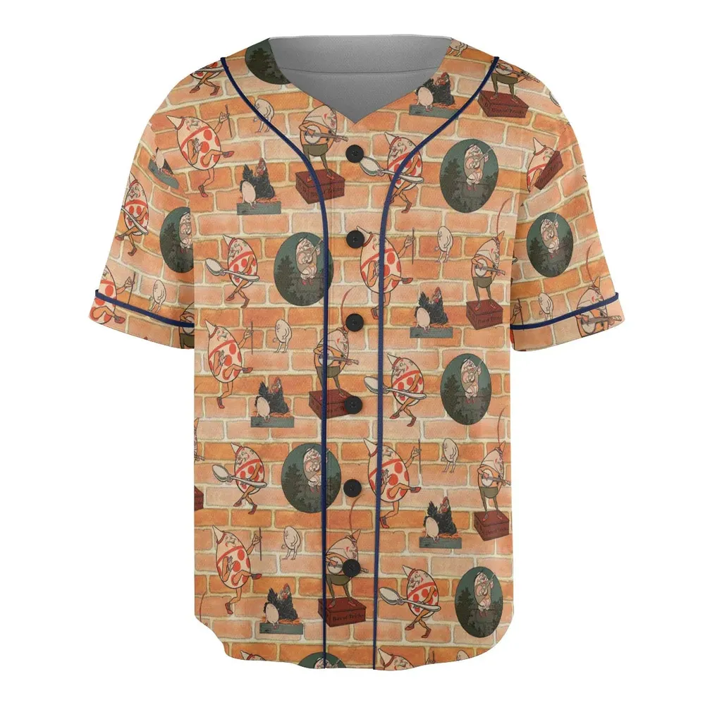 Retro Humpty Dumpty Unisex Baseball Jersey - 3