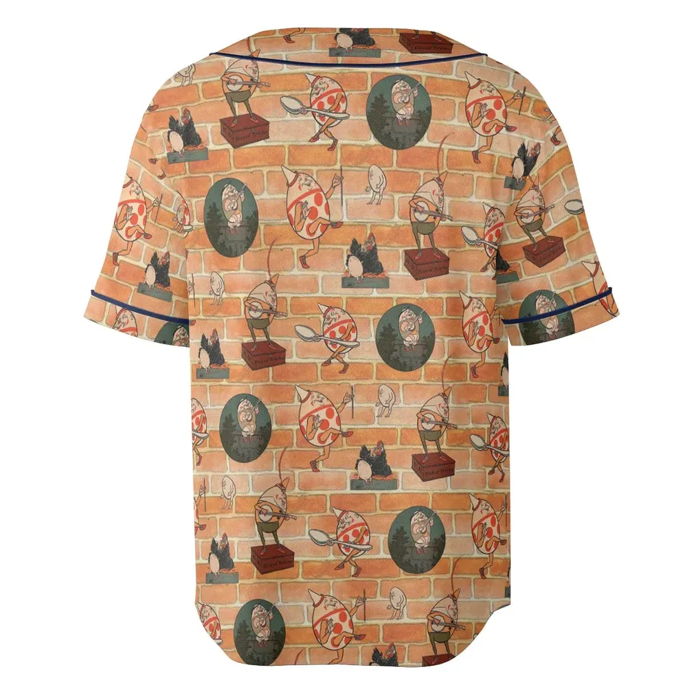 Retro Humpty Dumpty Unisex Baseball Jersey - 4