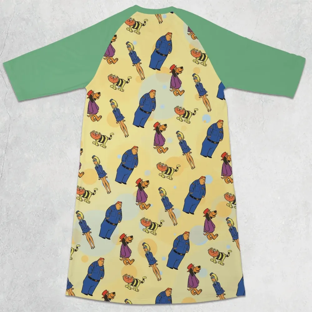 Hong Kong Phooey Power 3/4 Sleeve Raglan Dress - 2