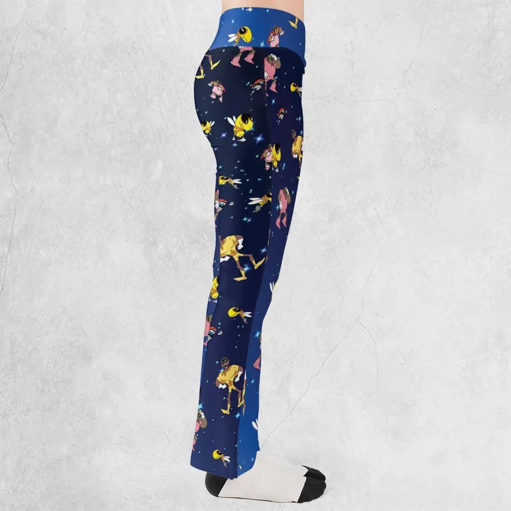 Brown Hornet characters Flare Leggings - 2
