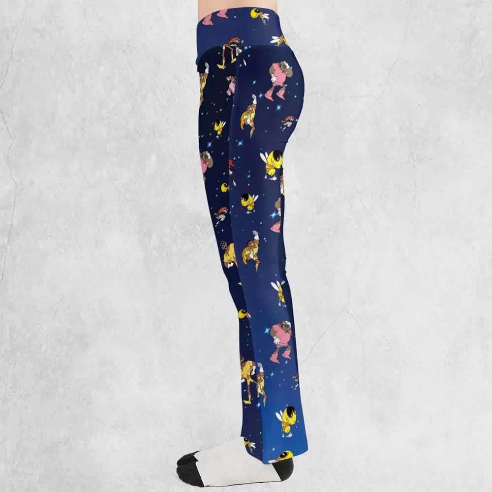 Brown Hornet characters Flare Leggings - 3