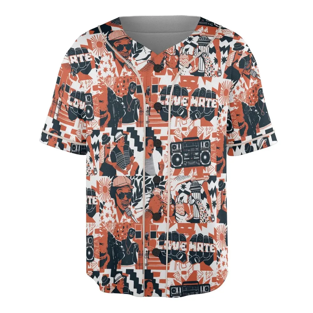 Love and Hate Do The Right Thing Unisex Baseball Jersey - 3